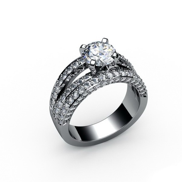 помолвочные кольца с бриллиантом