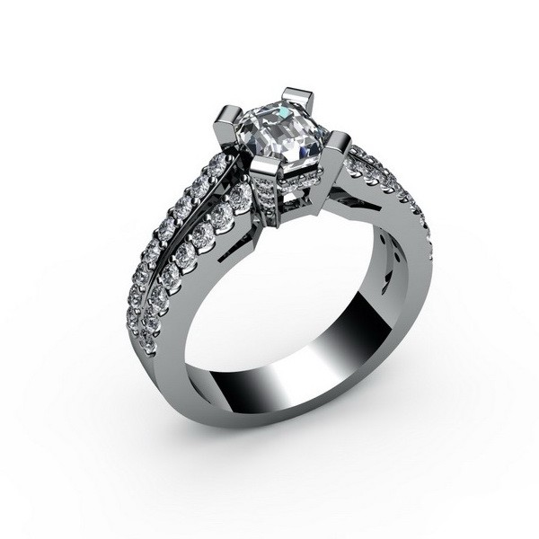 помолвочные кольца с бриллиантом